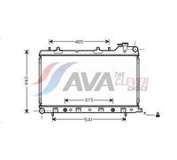 AVA Coolant Radiator SU2049 for Subaru Forester (2002) 2.5