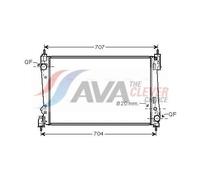 Engine Cooling Radiator Fits Abarth Punto EVO AVA Clever Choice FTA2312