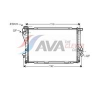 Engine Cooling Radiator Fits Alpina Roadster V8 BMW 5 AVA Clever Choice BWA2233
