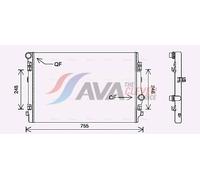 AVA Coolant Radiator VN2398 for AUDI A3 (2012) A3 2.0 TDI etc