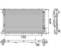 Engine Cooling Radiator Fits Audi A4 Allroad A5 Q5 Porsche MAHLE CR912000S