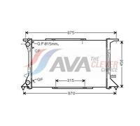 AVA Coolant Radiator AI2306 for AUDI A4 B8 (2008) A4 1.8 TFSI etc