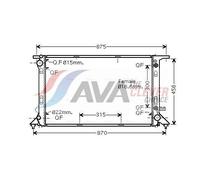 AVA Coolant Radiator AIA2291 for AUDI A4 B8 (2008) A4 2.7 TDI etc