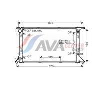 AVA Coolant Radiator AIA2293 for AUDI A4 B8 (2008) A4 1.8 TFSI etc