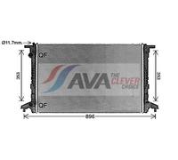 AVA Coolant Radiator AI2440 for AUDI A4 B9 (2015) A4 1.4 TFSI etc
