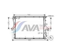 Engine Cooling Radiator Fits Audi Q7 Porsche Cayenne VW AVA Clever Choice VN2214