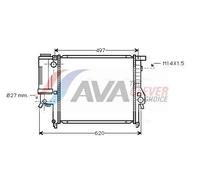 AVA Coolant Radiator BW2124 for BMW 3 SERIES E30 (1983) 316I CABRIO 1.6 etc