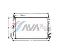 AVA Coolant Radiator OLA2396 for CADILLAC BLS (2006) 1.9 CDTI etc