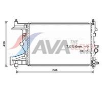 AVA Coolant Radiator OLA2485 for VAUXHALL ASTRA (2010) 1.4 ECOTEC etc