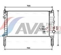 AVA Coolant Radiator OL2654 for OPEL MOKKA (2013) 1.4 ECOTEC etc