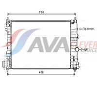 AVA Coolant Radiator OL2665 for OPEL MOKKA (2013) 1.7 CDTI etc