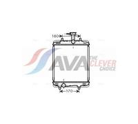 AVA Coolant Radiator TOA2360 for TOYOTA AYGO (2014) AYGO 1.2 VVTI etc