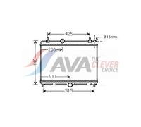 AVA Quality Cooling Engine Radiator PEA2358 - Coolant Radiator for Citroen C5, Peugeot 508