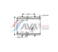 Engine Cooling Radiator Fits Citroen C8 Dispatch 2 AVA Clever Choice PEA2314