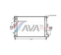 AVA Coolant Radiator CNA2089 for Citroen Dispatch (1996) 1.9