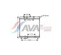 AVA Coolant Radiator PEA2298 for PEUGEOT 207 (2006) 1.6 VTI etc