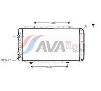 AVA Coolant Radiator PE2150 for CITROËN JUMPER (2002) 2.8 HDI etc