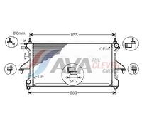 AVA Coolant Radiator PEA2309 for CITROËN JUMPER (2006) 2.2 HDI etc