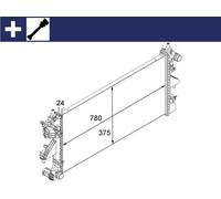 Engine Cooling Radiator Fits Citroën Relay Fiat Ducato Peugeot MAHLE CR881000S
