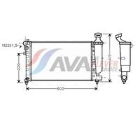 AVA Coolant Radiator CNA2118 for Peugeot 106 (1992) 1.3