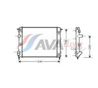 AVA Coolant Radiator RTA2270 for Dacia Logan MCV (2005) 1.5 DCI