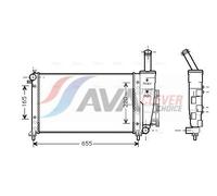 AVA Coolant Radiator FTA2275 for Fiat Punto (2000) 1.2 60