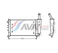 Engine Cooling Radiator Fits FIAT Punto Hatchback Van AVA Clever Choice FTA2299