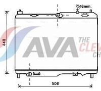 AVA Coolant Radiator FD2442 for FORD FIESTA (2009) 1.6 TDCI etc