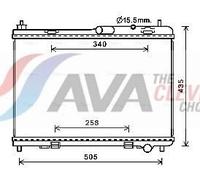 AVA Coolant Radiator FD2605 for Ford Fiesta (2009) 1.6 TI-VCT