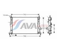 AVA Coolant Radiator FDA2370 for FORD C-MAX (2007) 1.6 TDCI/TDCI ECONETIC etc