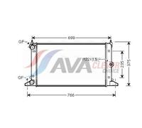 AVA Coolant Radiator VNA2188 for Ford Galaxy (1995) 1.9 TDi