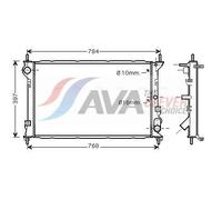 AVA Coolant Radiator FDA2411 for FORD TOURNEO CONNECT (2002) 1.8 TDCI etc