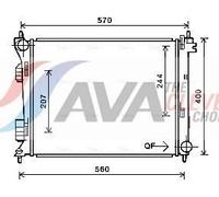 Engine Cooling Radiator Fits Hyundai I20 1 Kia RIO 3 AVA Clever Choice HY2274