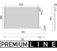 MAHLE ORIGINAL CR 2445 000P Engine radiator