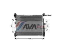 Engine Cooling Radiator Fits Jeep Grand Cherokee 4 Van AVA Clever Choice JE2088