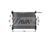Engine Cooling Radiator Fits Jeep Grand Cherokee 4 Van AVA Clever Choice JE2088
