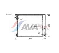 AVA COOLING SYSTEMS AU2183 Engine radiator