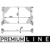 MAHLE ORIGINAL CR 931 000P Engine radiator