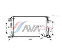 AVA Coolant Radiator MS2444 for VW CRAFTER 30 (2006) 2.5 TDI etc