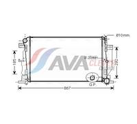 AVA Coolant Radiator MS2444 for VW CRAFTER 30 (2006) 2.5 TDI etc