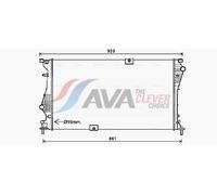 AVA Coolant Radiator RTA2601 for NISSAN PRIMASTAR (2001) 2.0 DCI etc