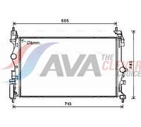 AVA Coolant Radiator OL2682 for Opel Adam (2013) 1.0 Ecotec