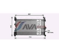 AVA Coolant Radiator OL2699 for OPEL ADAM (2013) 1.0 ECOTEC etc