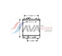 AVA Coolant Radiator OLA2382 for OPEL AGILA (2000) 1.2 etc