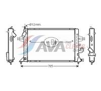 AVA Coolant Radiator OLA2294 for OPEL ASTRA (1998) 1.7 DTI etc