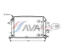AVA Coolant Radiator OLA2460 for OPEL ASTRA (2004) 1.9 CDTI etc