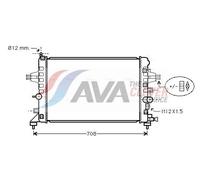 Engine Cooling Radiator Fits Opel Astra H Saloon GTC AVA Clever Choice OLA2363