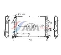 AVA Coolant Radiator OLA2383 for Opel Astra (2004) 1.9 CDTI