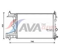 AVA Coolant Radiator OLA2487 for Opel Astra (2010) 1.3 CDTI