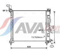 AVA Coolant Radiator OL2562 for OPEL MERIVA (2010) 1.4 ECOTEC etc